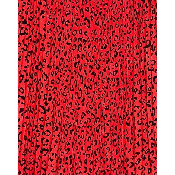Focused H & M Red Cheetah Animal Print‎ Pleated Cami Adjustable Straps Top 0 NWT - Picture 4 of 8